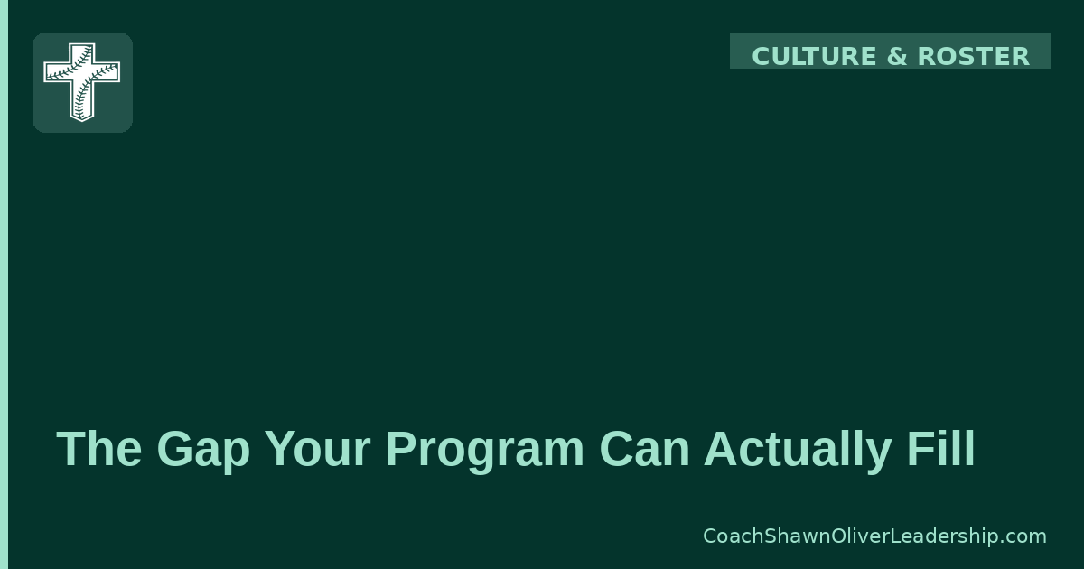 The Gap Your Program Can Actually Fill